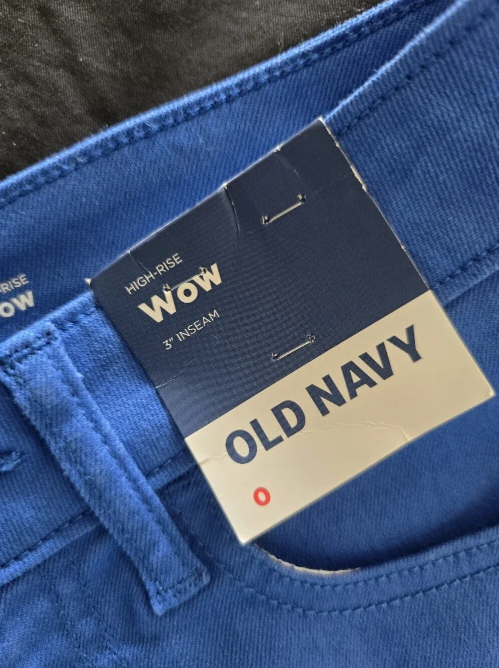 NWT! Old Navy WOW Women's Bright Blue High-Rise Denim Shorts